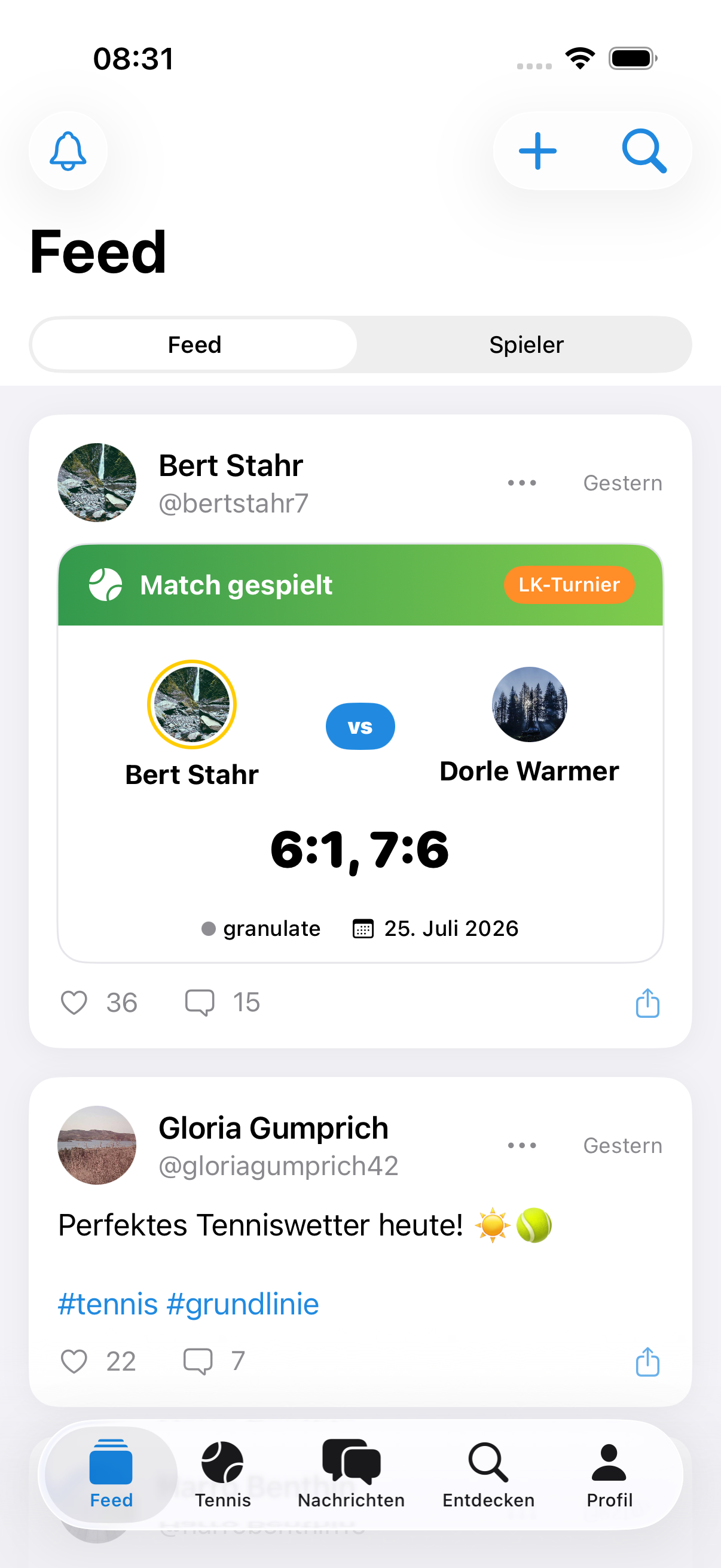 Community-Feed in der iOS-App